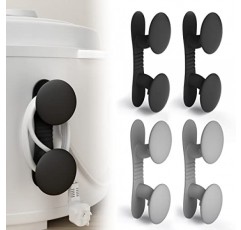 AUHSSAN 장치용 케이블 정리 도구 4개 팩, 케이블 홀더, 접착식 케이블 홀더, 케이블 정리 도구, 케이블 클램프, 소형 주방 ​​가전제품용 버섯 모양, 믹서, 커피 머신, 