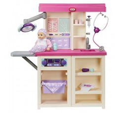 Little Tikes My First Baby Care Center 의사 간호사를 위한 놀이 세트 부모 역할 놀이 어린이, 소년, 소녀 연령 3세 이상을 위한 15개의 액세서리 포함