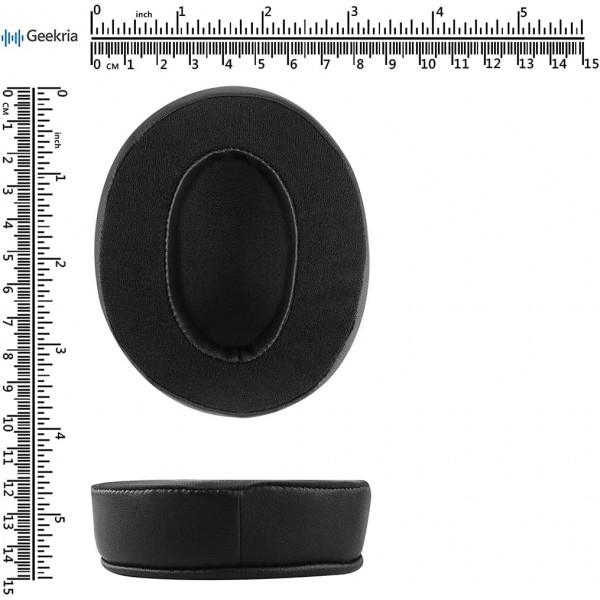 Geekria Comfort Mashup Ersatz-Ohrpolster für Kopfhörer ATH-M50, Bose QC25/QC35, Sony MDR 7506, Tutle Beach 및 기타 대형 또는 중형 오버이어 헤드폰, Ohrpolster(매우 두꺼운)