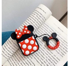 LEWOTE Apple Airpods 1&2와 호환되는 실리콘 귀여운 퍼니 커버 [애니메이션 시리즈] (미니)