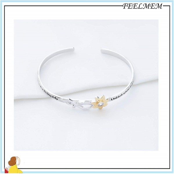 프렌드십 주얼리 비생물학 자매가 되어줘서 고마워요 확장형 와이어 뱅글 팔찌 시녀 선물 소울 시스터 베스트 프렌드를 위한 주얼리 선물 (Unbiological Sister-sunflower)