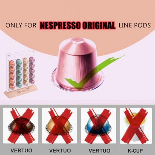 ZFGOLD 커피 포드 홀더 서랍 네스프레소 커피 포드 서랍 주최자 네스프레소 커피 포드 보관 주최자 스탠드 (유백색)