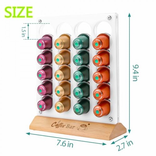 ZFGOLD 커피 포드 홀더 서랍 네스프레소 커피 포드 서랍 주최자 네스프레소 커피 포드 보관 주최자 스탠드 (유백색)