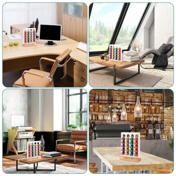 ZFGOLD 커피 포드 홀더 서랍 네스프레소 커피 포드 서랍 주최자 네스프레소 커피 포드 보관 주최자 스탠드 (유백색)