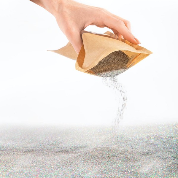 벽 페인트용 크리에이티브 데코 200g 실버 홀로그램 글리터 파우더 | 0.2mm 반짝이 가루 반짝이 지팡이 | 색상 첨가제 네일 래커 및 에폭시 수지 첨가제 | 아트 크래프트 