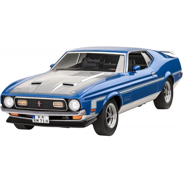 Revell 모델 키트 I 71 Mustang Boss 351 I 멀티파트 V8 엔진 I 120 부품 I 스케일 1:25 I 12세부터 어린이 및 성인용