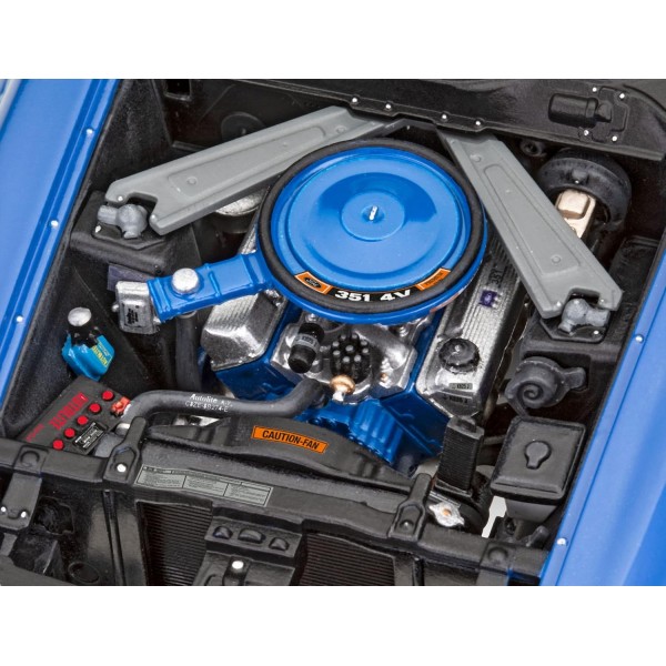 Revell 모델 키트 I 71 Mustang Boss 351 I 멀티파트 V8 엔진 I 120 부품 I 스케일 1:25 I 12세부터 어린이 및 성인용