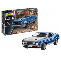 Revell 모델 키트 I 71 Mustang Boss 351 I 멀티파트 V8 엔진 I 120 부품 I 스케일 1:25 I 12세부터 어린이 및 성인용