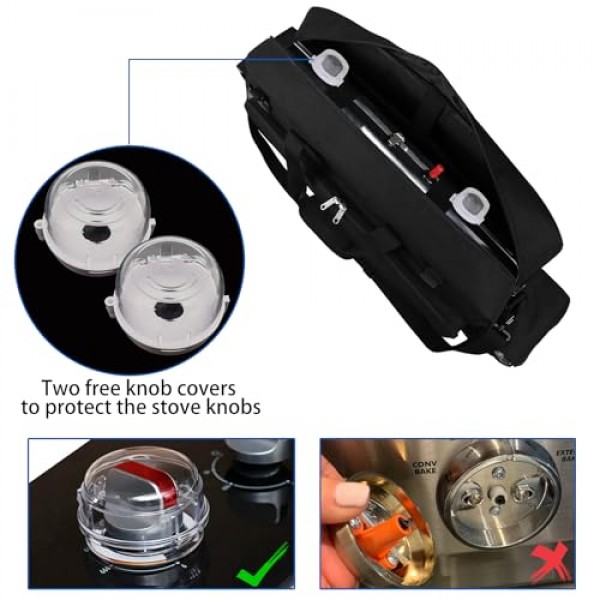 WOMACO 캠프 스토브 운반 가방, 두꺼운 패딩이 있는 휴대용 캠핑 스토브 운반 케이스, 캠프 셰프 2버너 스토브용 고강도 방수 스토브 가방(검은색)