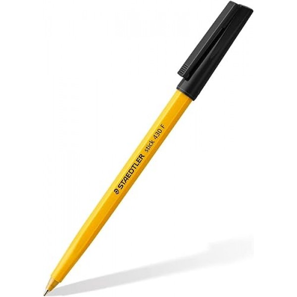 STAEDTLER Fine 0.3mm 430 F 스틱 볼펜 쓰기 펜 스무스 - 검정 잉크(12)