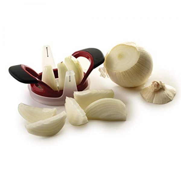 Norpro Grip EZ 과일 웨저, 8개 섹션, 빨간색