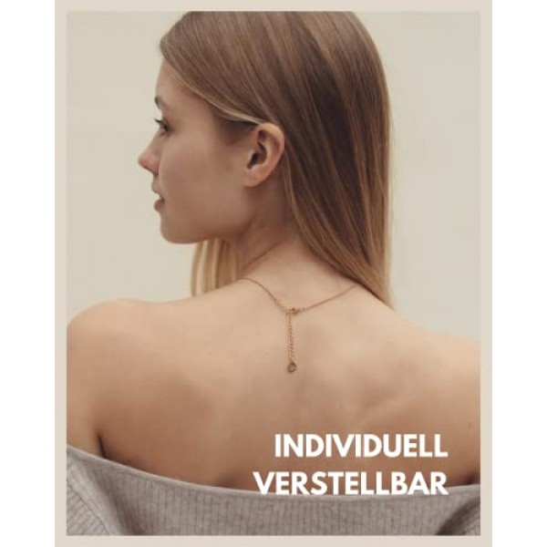 GD GOOD.designs EST. 2015 18캐럿 골드 문자 목걸이 - 방수 I A-Z 펜던트 I 이니셜 문자 체인이 있는 여성을 위한 피부 친화적인 목걸이