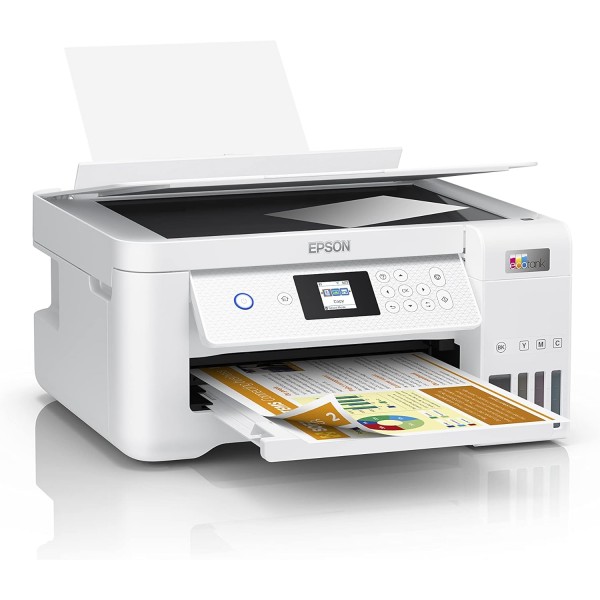 Epson EcoTank ET-2856 인쇄/스캔/복사 Wi-Fi 잉크 탱크 프린터, 최대 3년치 잉크 포함 및 Epson EcoTank 104 검정 정품 잉크병 + 검정 정품 잉크병 ET2856