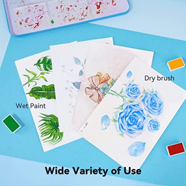 Paul Rubens 수채화 물감 세트 풀 팬, 24가지 생생한 색상 포켓 상자에 금속 링이 있는 수성 착색 페인트, 높은 투명도 강렬하고 내구성이 강하고 백악질 없음, 학생, 어린