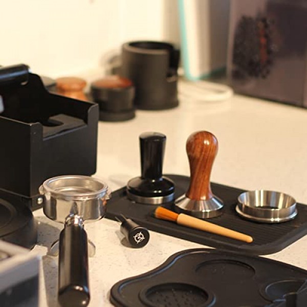 Magicafé WDT 도구 커피 브러시가 포함된 에스프레소 분배 도구 세트, 바늘 에스프레소 교반기 스프링 와이어, 에스프레소 액세서리, 알루미늄 손잡이가 있는 에스프레