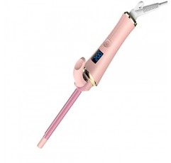 컬링 아이언 컬링 완드, 짧은 긴 머리 크림퍼용 미니 헤어 컬러 9mm 세라믹 배럴 타이트 컬 LCD 온도 디스플레이(0.35인치)