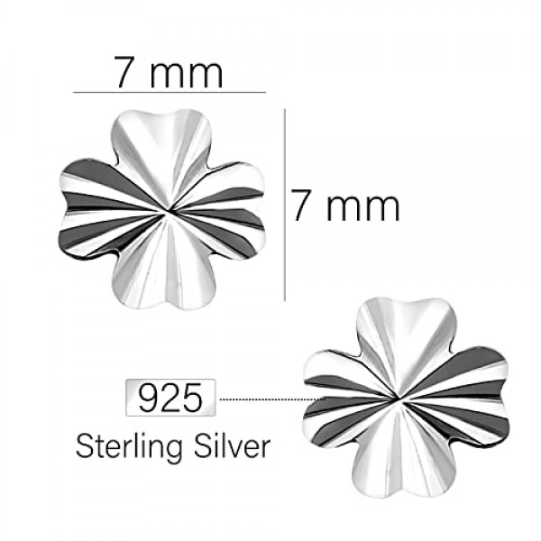 SOFIA MILANI - 여성용 925 실버 귀걸이 - 클로버 리프 스터드 귀걸이