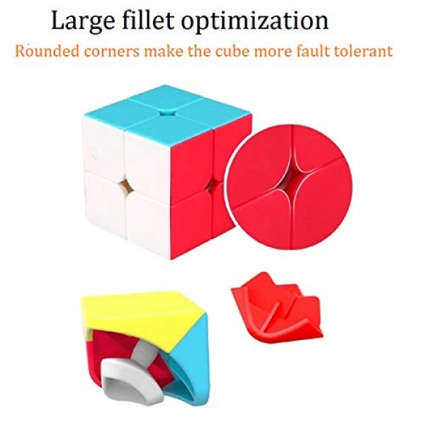 BestCube 2x2 큐브 Qidi 2x2x2 스피드 큐브 스티커 없는 퍼즐 큐브 (Qidi 버전)