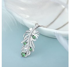 JO WISDOM 여성용 목걸이 925 실버, 체인 펜던트 깃털 주얼리, 여성용 주얼리