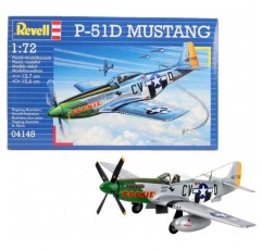 Revell 모델 키트 항공기 1:72 - 1:72 축척의 P-51D Mustang, 레벨 3, 많은 세부 사항이 포함된 충실한 복제품, 04148
