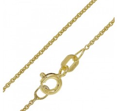 Trendor 편지 펜던트 R 골드 333/8K 금도금 실버 체인 패션 주얼리 여성을 위한 진짜 금으로 제작 그레이트 선물 아이디어 41520-R-42 42 cm, 스털링 실버 골드, 다이아몬드