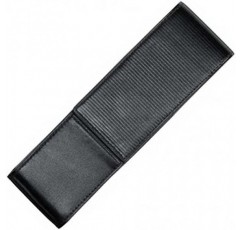 펜 2개용 검정색 가죽으로 만든 Lamy 보호 커버 - Made in Germany