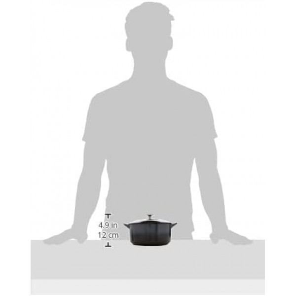 Denby Halo 캐서롤, 주철, 원형, 4L, 회색