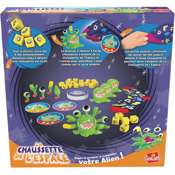 Goliath - La Sockette de Espace - 속도 및 반사 게임 - 파티 게임 - 가족 또는 친구와 함께 플레이 - 2~4인용 - 7세 이상 어린이용
