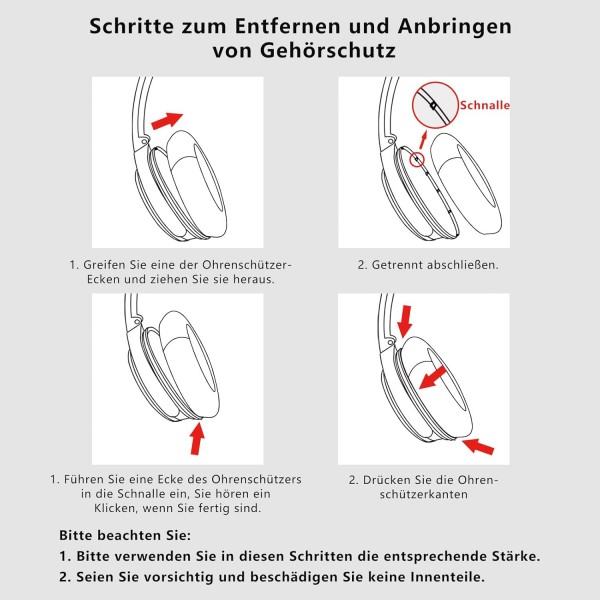 NC25/NC35 소음 차단 헤드폰 블랙과 호환되는 프리미엄 메모리 폼 및 단백질 가죽으로 Srhythm 이어 패드 교체