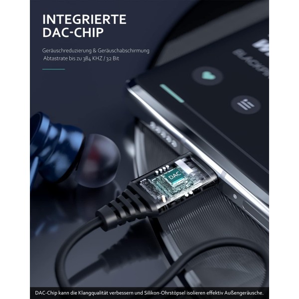 Samsung S23 S22 Ultra S21 S20 A54 A53 A33용 마이크가 있는 USB C 헤드폰, 헤드폰 소음 차단 USB C 헤드셋 인이어 헤드폰 Google Pixel 7 Pro OnePlus 11 Pro iPad 10용 케이블 유형 C 이어폰