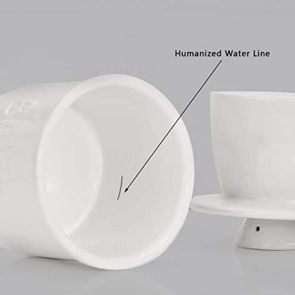 버터 크록(Butter Crock), 카운터용 물 라인이 있는 프랑스 버터 키퍼, 칼이 달린 오리지널 도자기 버터 접시. 추수감사절, 크리스마스, 어머니날을 위한 선물, JSHKY. (색상: