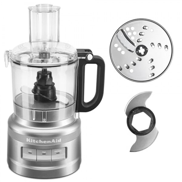 KitchenAid KFP0718CU 푸드 프로세서, 7컵, 컨투어 실버