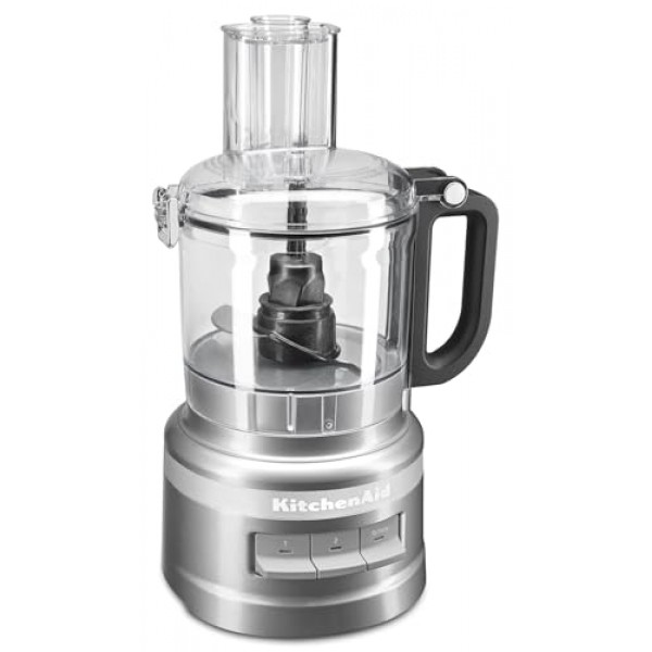 KitchenAid KFP0718CU 푸드 프로세서, 7컵, 컨투어 실버
