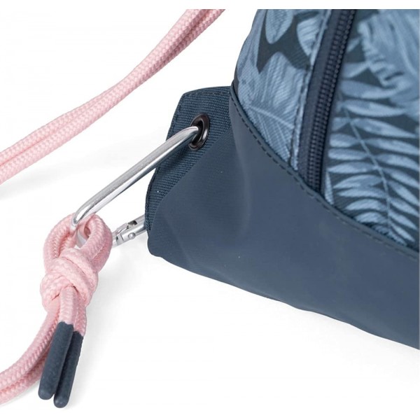 지퍼 수납공간이 있는 소녀 및 소년용 새치 스포츠 가방 체육관 가방, 12리터, 배낭은 한 사이즈 고정 가능 Betty Blue - 파란색