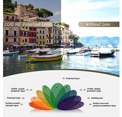 CGID 스몰 레트로 빈티지 선글라스 레논에서 영감을 받은 여성용 남성용 E01 원형 금속 프레임 편광, 45mm, 블랙, 그레이