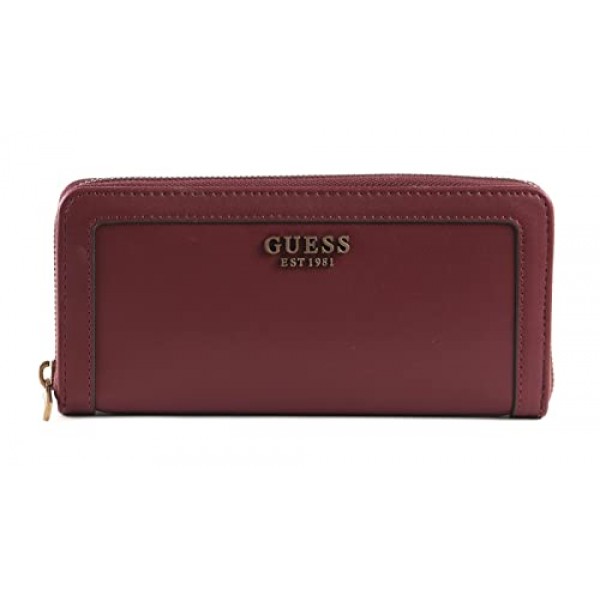 Guess Ladies Abey SLG 라지 지퍼 A 여행용 액세서리 지갑, 블랙