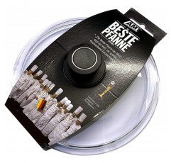 뚜껑 손잡이가 있는 AMT Gastroguss 원형 유리 뚜껑 및 AMT 오리지널 반데롤, Ø 28 cm, 오븐용, AMT Gastroguss 제품(프라이팬, 캐서롤, 냄비 등)에 적합, AMZN-028-Z1-L2