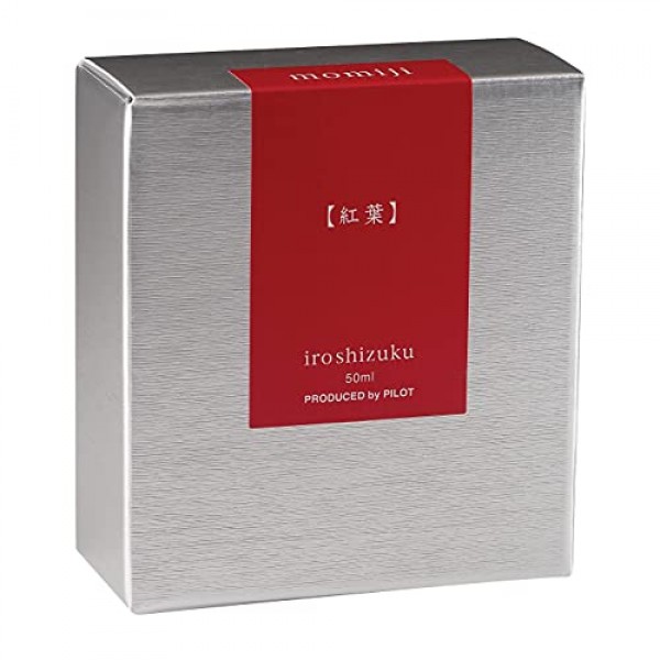 PILOT 이로시즈쿠 병형 만년필 잉크, 단풍, 단풍(빨간색) 50ml 병(69208)