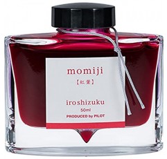 PILOT 이로시즈쿠 병형 만년필 잉크, 단풍, 단풍(빨간색) 50ml 병(69208)