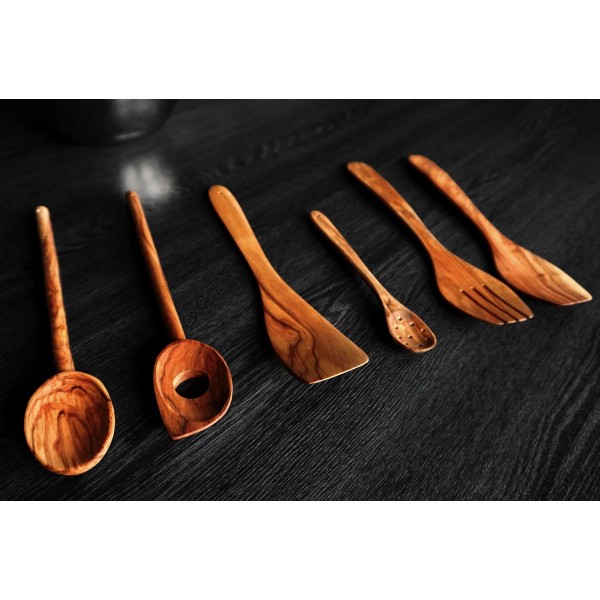 Metaltex 580602010 쿠킹 스푼 30cm 올리브 우드, 화이트