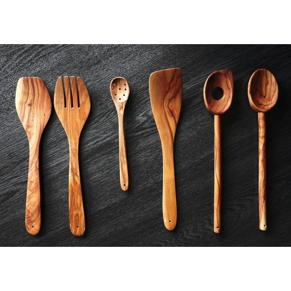 Metaltex 580602010 쿠킹 스푼 30cm 올리브 우드, 화이트