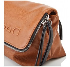 Desigual 여성 볼_엠보싱 하프백, 브라운, U EU, 브라운