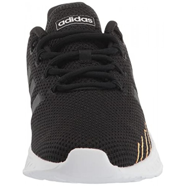 아디다스 남성 Questar Flow NXT 러닝화, 코어 블랙/화이트/플래시 오렌지, 8