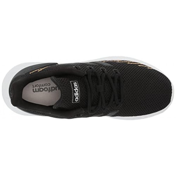 아디다스 남성 Questar Flow NXT 러닝화, 코어 블랙/화이트/플래시 오렌지, 8