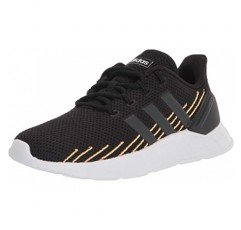 아디다스 남성 Questar Flow NXT 러닝화, 코어 블랙/화이트/플래시 오렌지, 8