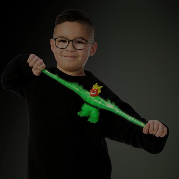 Goo Jit Zu 글로우 쉬프터의 영웅 대 슈퍼 스트레치 피규어 2개 팩: Blazagon vs Viper; 야광 슬라임 필링과 독특한 점액 변형