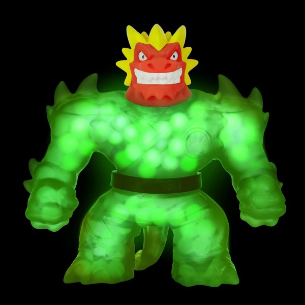 Goo Jit Zu 글로우 쉬프터의 영웅 대 슈퍼 스트레치 피규어 2개 팩: Blazagon vs Viper; 야광 슬라임 필링과 독특한 점액 변형