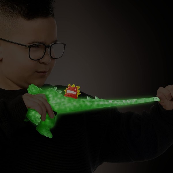 Goo Jit Zu 글로우 쉬프터의 영웅 대 슈퍼 스트레치 피규어 2개 팩: Blazagon vs Viper; 야광 슬라임 필링과 독특한 점액 변형