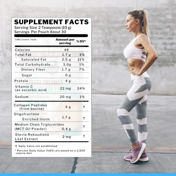 케토제닉 영양을 위한 콜라겐 함유 케토 커피 크리머 - 무설탕 ⍟ 생리활성 콜라겐 펩타이드 I/III형 케토 파우더, 코코넛 오일과 MCT 오일이 함유된 콜라겐 파우더 ⍟ 