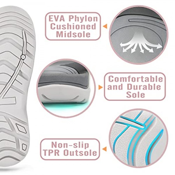 GRITION 여성 하이킹 샌들 와이드 야외 소녀 스포츠 여름 플랫 비치 워터 슈즈 오픈 발가락 조정 가능한 운동화